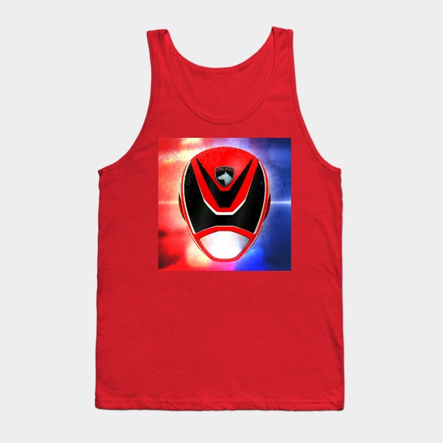 SPD 1 RED - JACK LANDORS POWER RANGERS SPD Tank Top by TSOL Games